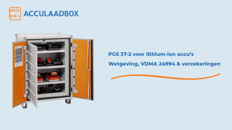 PGS 37-2 voor lithium-ion accu’s Wetgeving, VDMA 24994 & verzekeringen